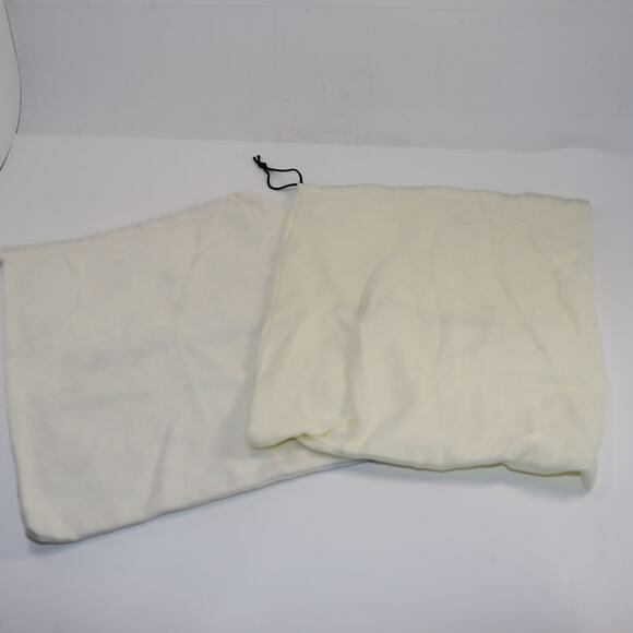 Manolo Blahnik Off-White Cotton Shoe Dust Bags Set of 2 13x10 - Picture 2 of 2